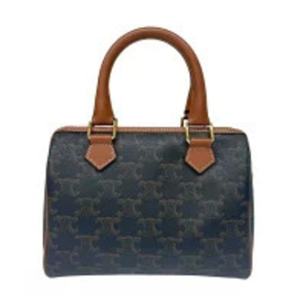Celine Boston Bag Triomphe 2way Shoulder Black